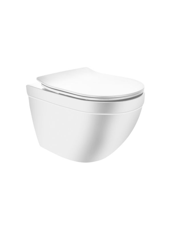 Jaquar Solo Rimless, Blind Installation Wall Hung WC - SLS-WHM-6953BIUFSM - White