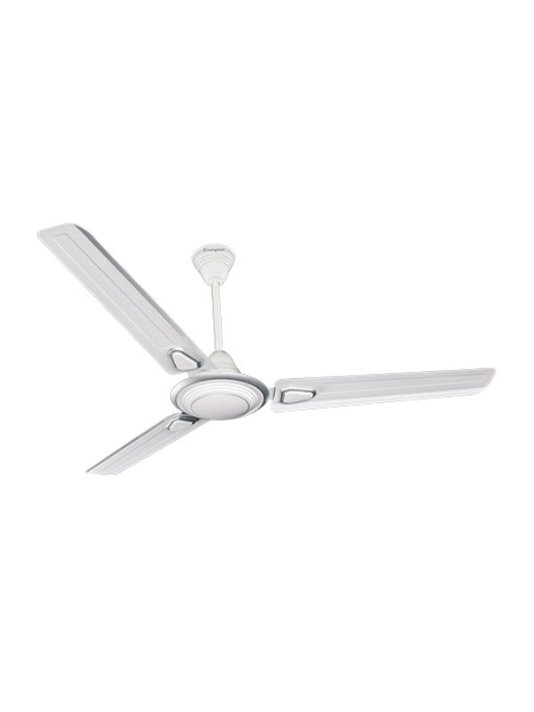 Crompton Greaves Super Briz Deco 1200mm Basic Ceiling Fan-70W-400rpm-Silver White-SBRZD-SL-WH-12