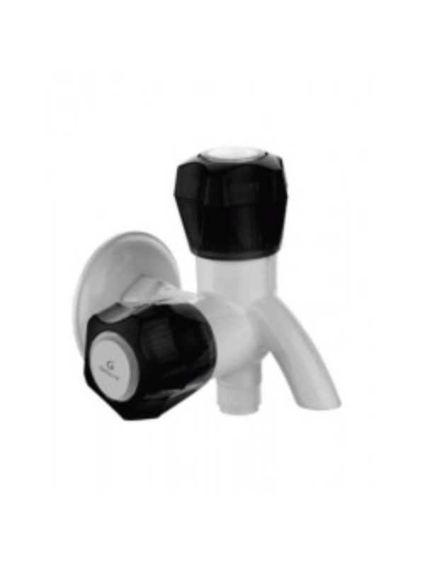 Glimpse Ptmt 2 Way Bib Cock With Wall Flange FS-2905