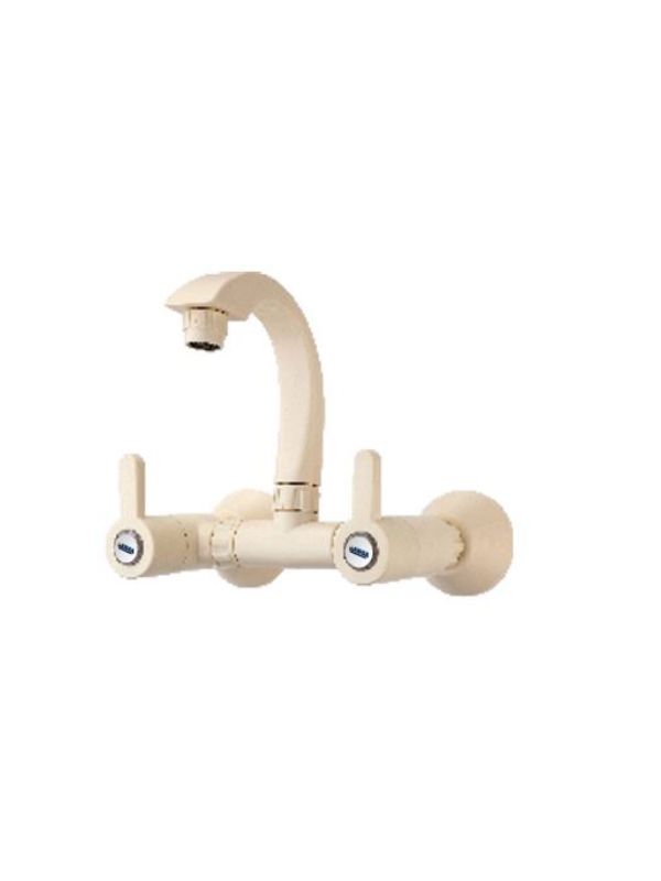 Ganga Signature Collection 20mm Ivory PTMT Wall Mounted Sink Mixer Ganga-809-I