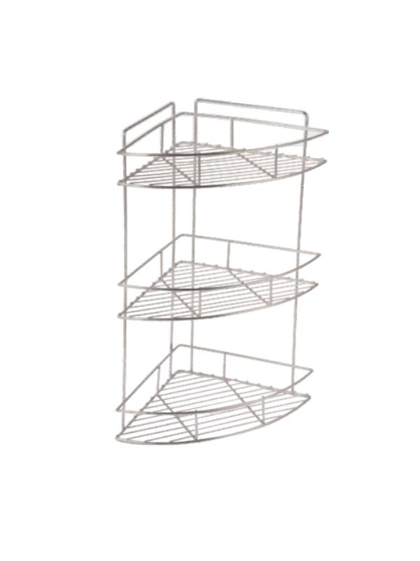 Hilife Stainless Steel Corner Rack-Triple-CRT-12x12x20-Inch-SS-304G