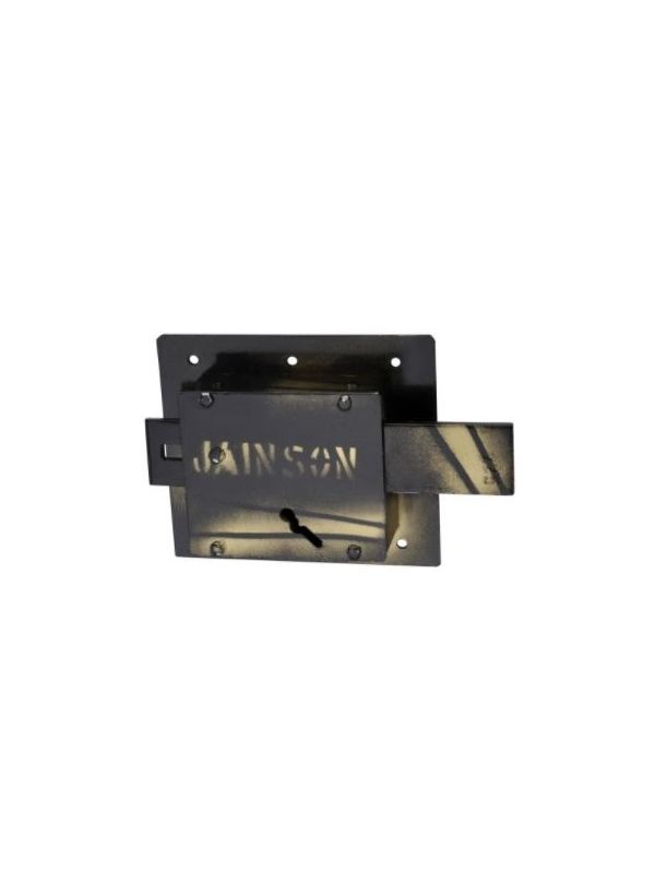 Jainson Small 3 Turn Small Godown Lock with 2 Keys-Paint Finish-153