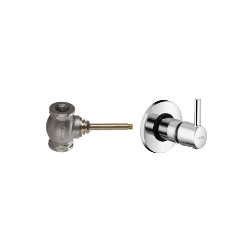Cera Fountain Single Lever Stop Cock Consisting Of Exposed Part & 15mm Light Weight Concealed Part Set Chrome-F1017351-F4050103