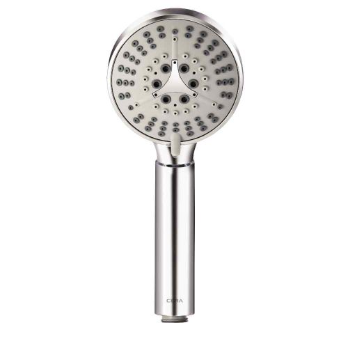 Cera Telephonic 4Inch Dia Hand Shower with 5 Flow Wall Hook & 1.5 Mtr Hose-Grey-F7030311AB