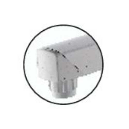 Ganga Gold Collection 20mm Marble White PTMT 90 Dgree Bib Cock With Flange Ganga-1104-M-N