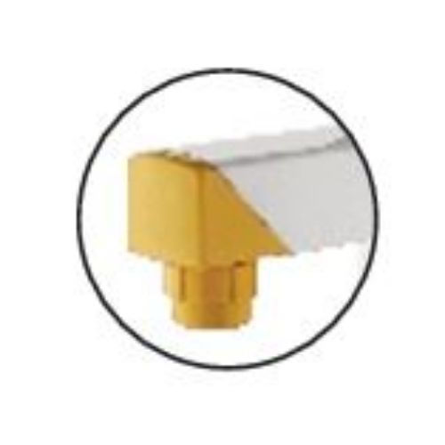 Ganga Edge Collection 20mm Yellow PTMT 90 Dgree Bib Cock With Flange Ganga-504-B-Y