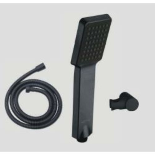 Goeka Black Series Square Hand Shower Set with Flexible Hose & Swivel Hook HS-400B