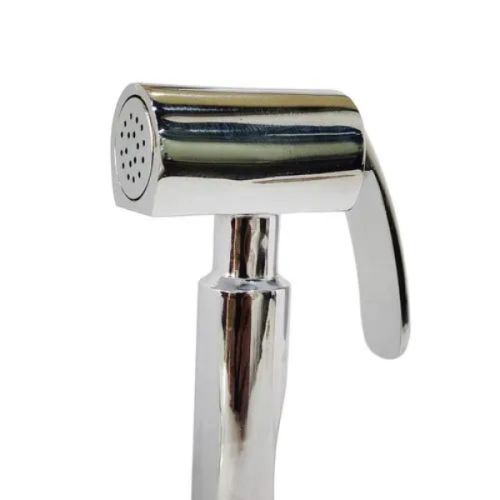 Leo 1/2x40Inch Curve CP Health Faucet Gun with Brass Shower Tube & Brass Hook LEO-LCU-HF-447A