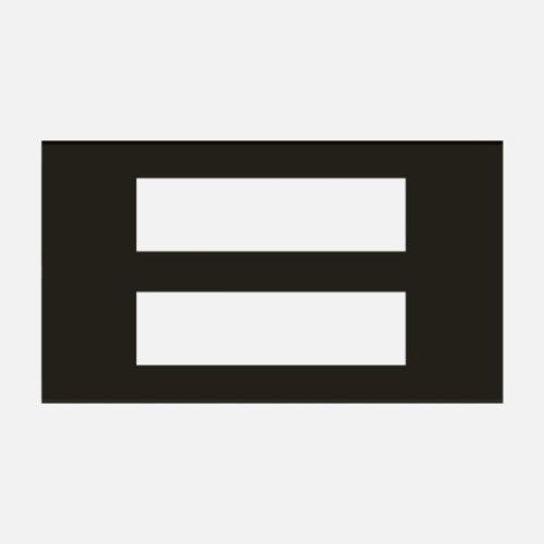 Norisys Cube Series 16M Flat '5 Plate with Frame - Charcoal Black - C6416.17