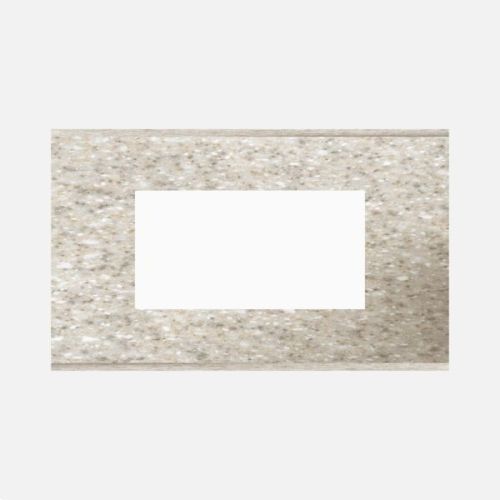 Norisys Cube Series 4M Solid Marble Finish Plate With Frame - For 135x75mm Box - Terra Beige - CM304.11