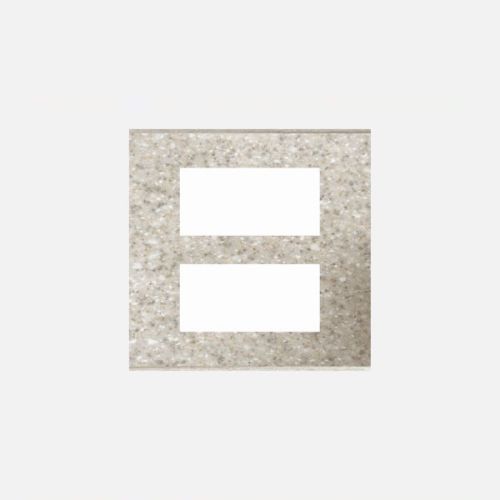 Norisys Cube Series 8M Vertical Solid Marble Finish Plate With Frame - For 135x140mm Box - Terra Beige - CM309.11