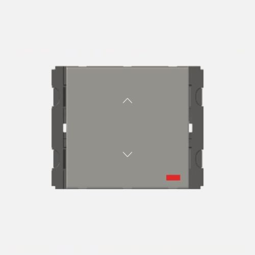 Norisys Cube Series Vertical Palm Switch 16A 2 Way Double Pole With Indicator-2 Module - Quartz Gray - V5291.02