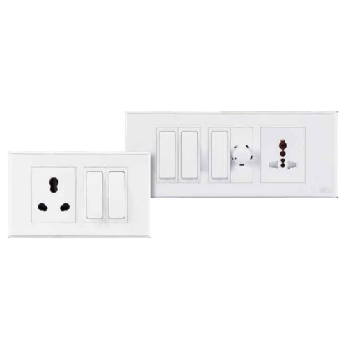 Havells Reo Bliss 4M Combination Plate Silk White-AHBPICWV04