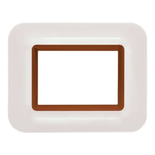 Anchor Roma Urban Hue Only Cover Plate Frame 8 Module Horizontal Copper White 66808WHC-C