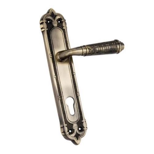 Tyler Brass Door Handle With Mortise Lock-MH-1114-11-Antique