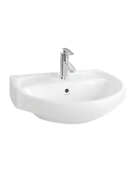 Somany Lux 555x410x200mm Wall Hung Basin 17111005012101-White