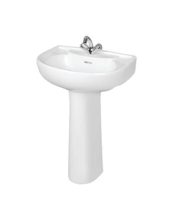 Somany Signature Collection Smart 550x405x815mm Full Pedestal Basin 17111019041101-White