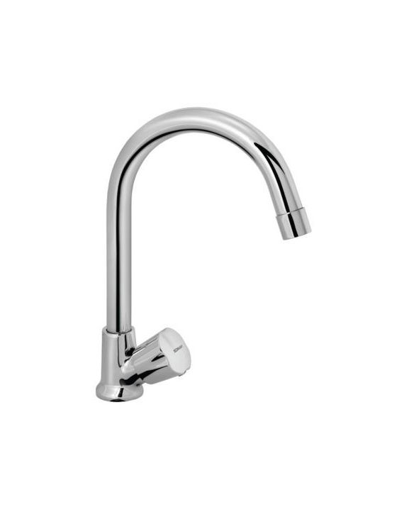 Somany Ether Chrome Finish Sink Cock Swan Neck with Extended Spout 272210150201