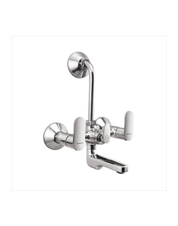 Somany Thistle Chrome Finish Wall Mixer with Bend 272201140011