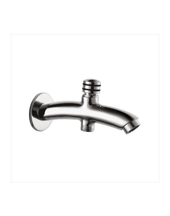 Somany Cella Chrome Finish Bath Tub Spout with Button 272211150151