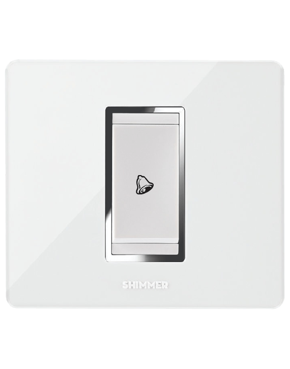 Girish Shimmer 6A Bell Push One Module Switch - G 3903