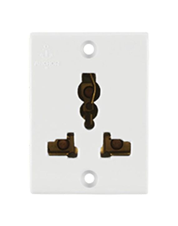 Anchor Penta 6/10/13A Combi. Socket (For All Kind Of Pins)-50290-Ivory