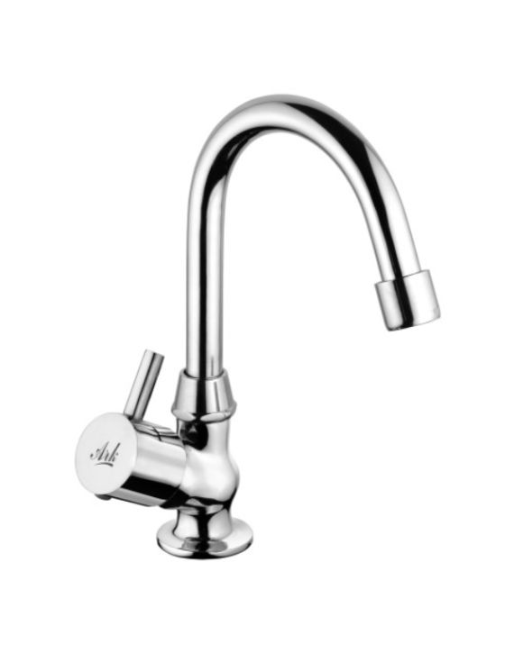 ARK Plutus Chrome Finish 15mm Tangent Pillar Cock Foam Flow with Pipe Spout ARK-3129B