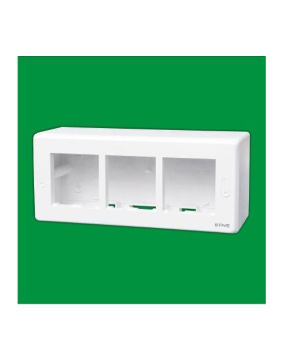 B'Five 3 Way Modular Gang Box (Close Type) - B-085