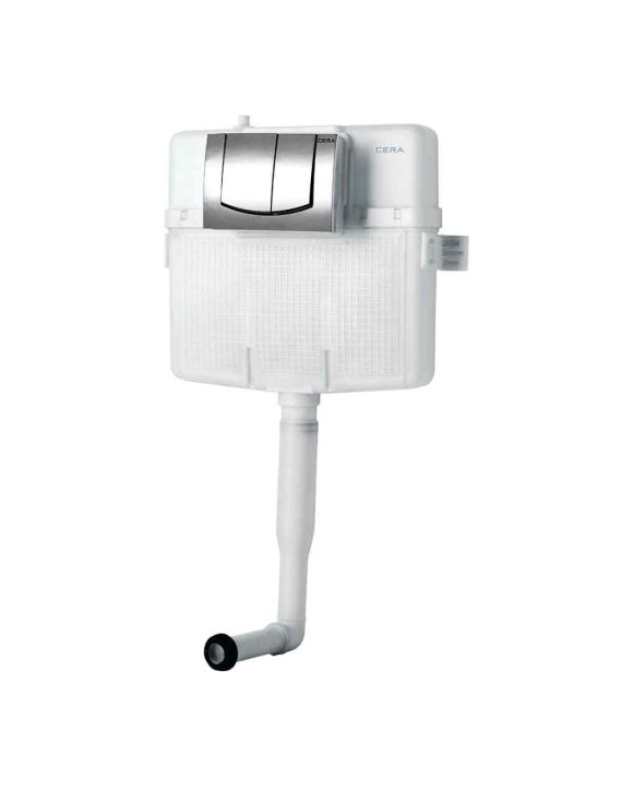 Cera Chevron White Cistern without Knob & Frame-B1110101