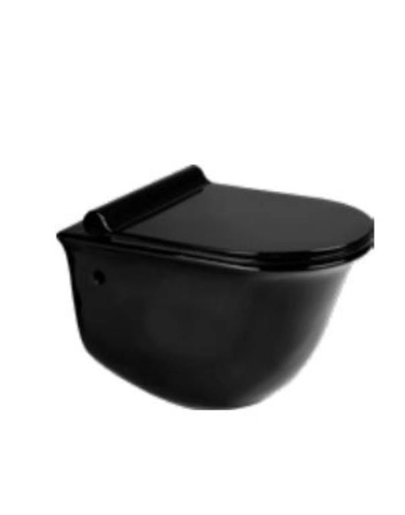 Asianpaints Bathsense Serene Wall Hung Closet - Black - WH-92-BLK