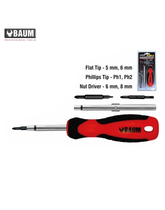 Baum 6-In-1 Screw Driver Set Art-313DC