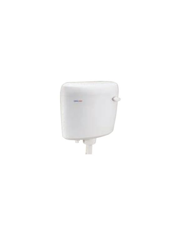 Cera Covan Snow White Single Flush Polymer Cistern - B1010110