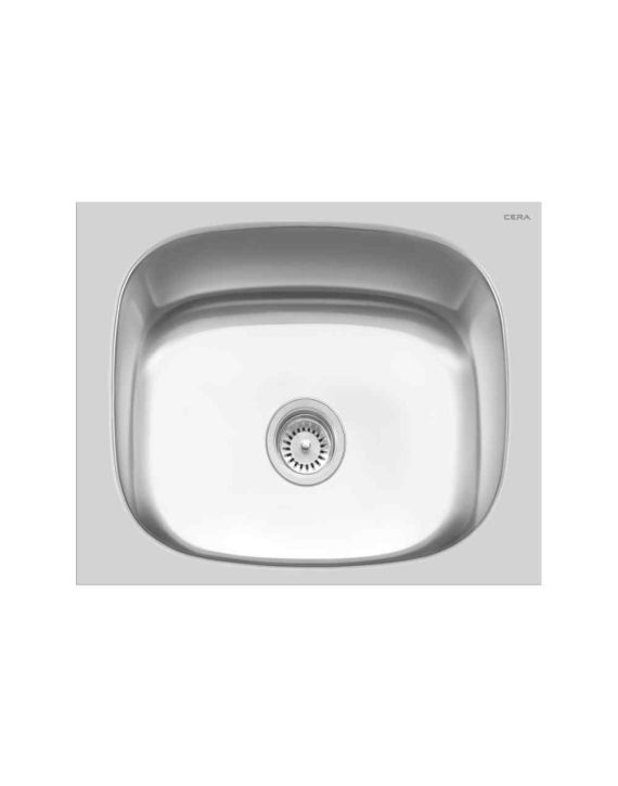 Cera Classic Range Dallas Single Bowl Sink Top Mount 24X18Inch-Gloss Finish-B4511101