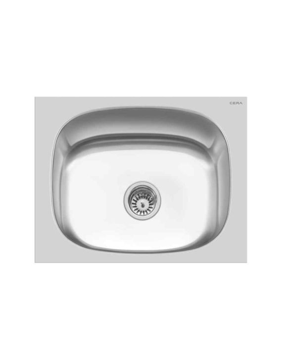 Cera Darby Single Bowl Sink SS-304 Top Mount 24X18Inch-Matt Finish-B4511102