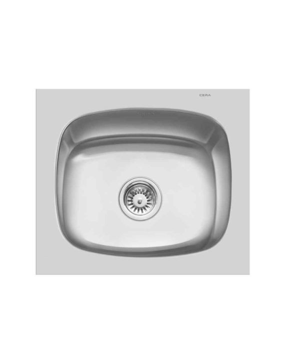 Cera Domino Single Bowl Sink SS-304 Top Mount 21X18Inch-Matt Finish-B4511103