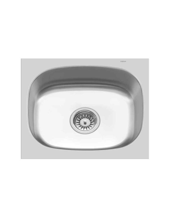 Cera Classic Range Drew Single Bowl Sink SS-304 Top Mount 18X16Inch-Matt Finish-B4511105