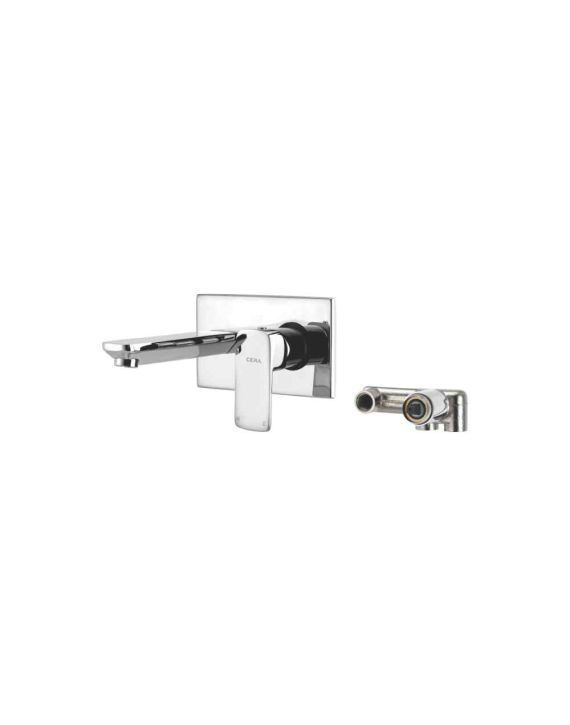 Cera Ruby Wall Mounted Single Lever Basin Mixer Consisting of Exposed & Concealed Part-Chrome-F1005473