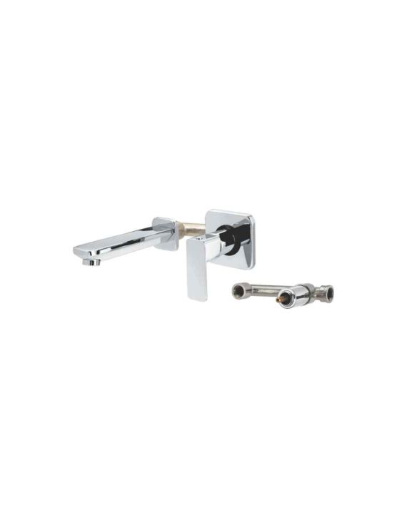 Cera Ruby Wall Mounted Single Lever Basin Mixer Spout Consisting Of Exposed & Concealed Part Set-Chrome-F1005652