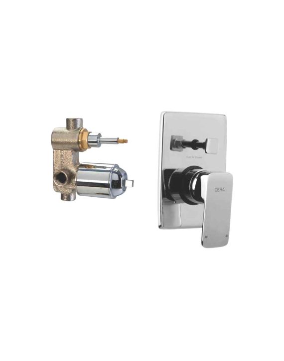 Cera Ruby High Flow Single Lever Concealed Diverter System Consisting Of Exposed Part Set-Chrome-F1005721-F4030101