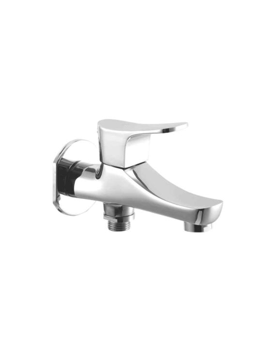 Cera Perla 2-Way Bib Cock with Single Handle & Wall Flange-F1012163