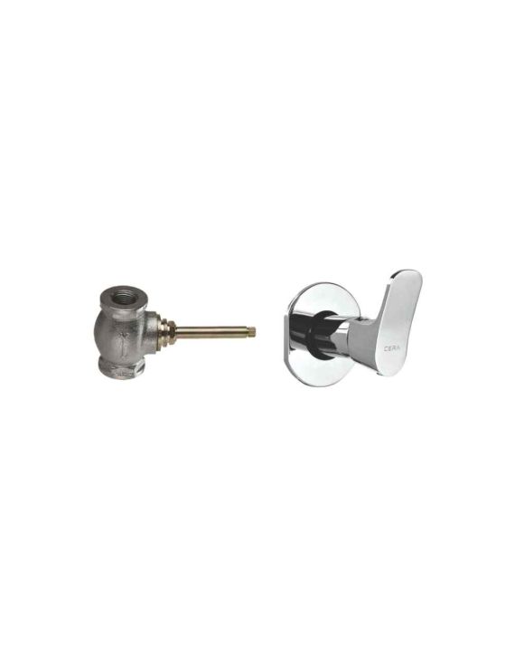 Cera Perla Single Lever Stop Cock 15mm Consisting of Exposed & Concealed Part Set-F1012351-F4050102