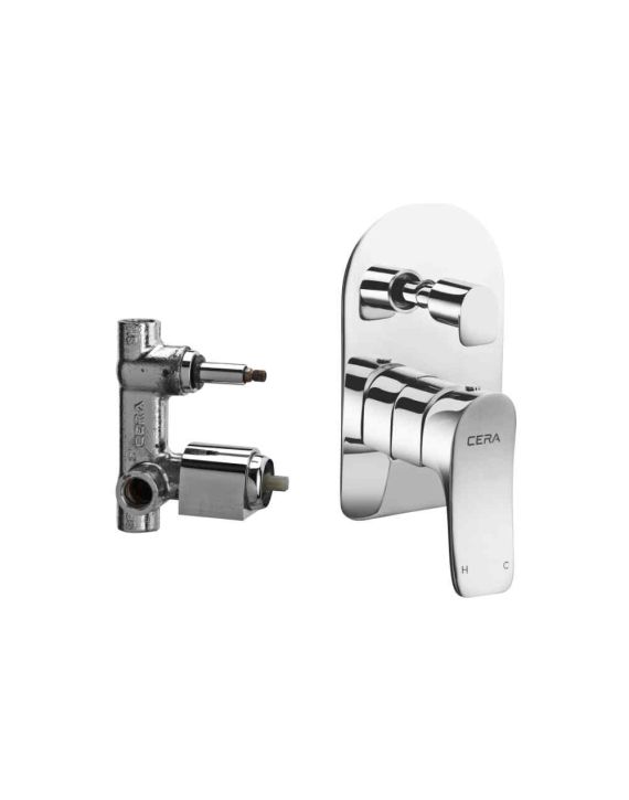 Cera Perla Turn Type Single Lever Concealed Diverter System Set Chrome-F1012702-F4010106