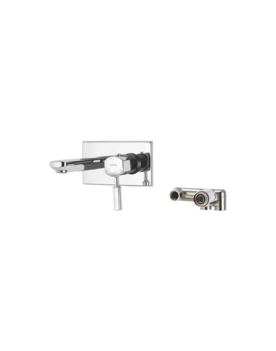 Cera Gayle Wall Mounted Single Lever Basin Mixer Consisting Of Exposed & Concealed Part Set-Chrome-F1014473