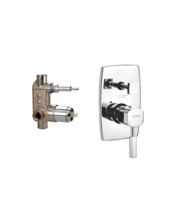 Cera Gayle Single Lever Concealed Diverter System Consisting Of Exposed Part and Concealed Part Set-Chrome-F1014701-F4010103