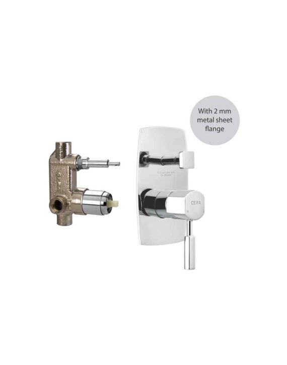 Cera Gayle Single Lever Concealed Diverter System Consisting of Exposed Part and Concealed Part Set-Chrome-F1014702-F4010103