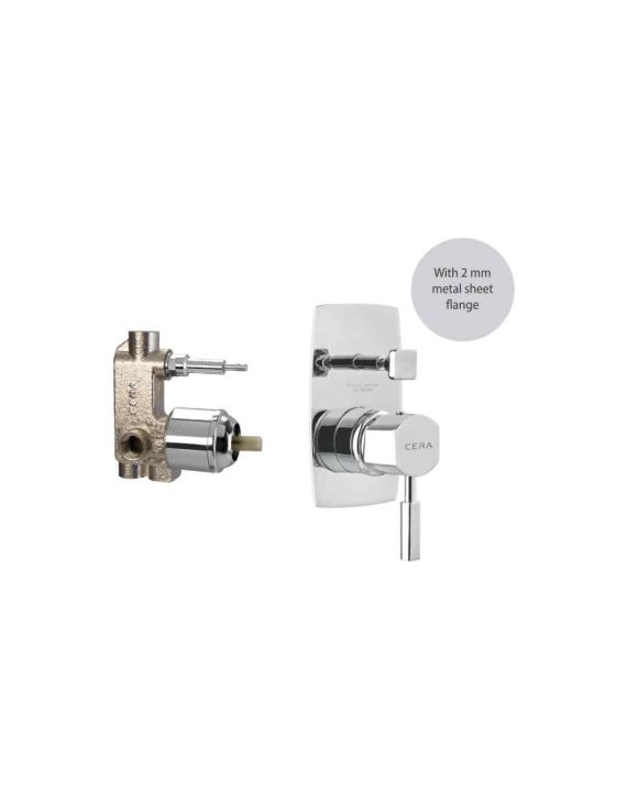 Cera Gayle 5-Way Single Lever Concealed Diverter System Consisting Of Exposed Part and Concealed Part Set-Chrome-F1014712