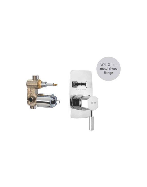 Cera Gayle High Flow Single Lever Concealed Diverter System Consisting of Exposed and Concealed Part Set - Chrome-F1014722