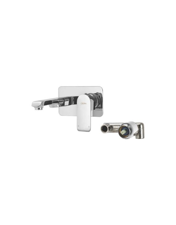 Cera Chelsea Wall Mounted Single Lever Basin Mixer Consisting of Exposed Part and Concealed Part Set Chrome-F1016473-F4065102
