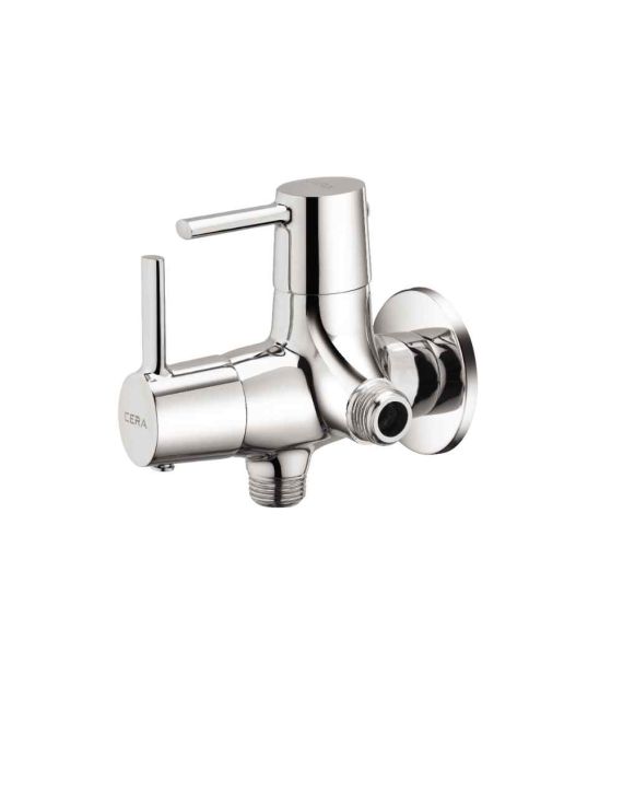 Cera Ripple 2-Way Angle Cock with Wall Flange-F1017211
