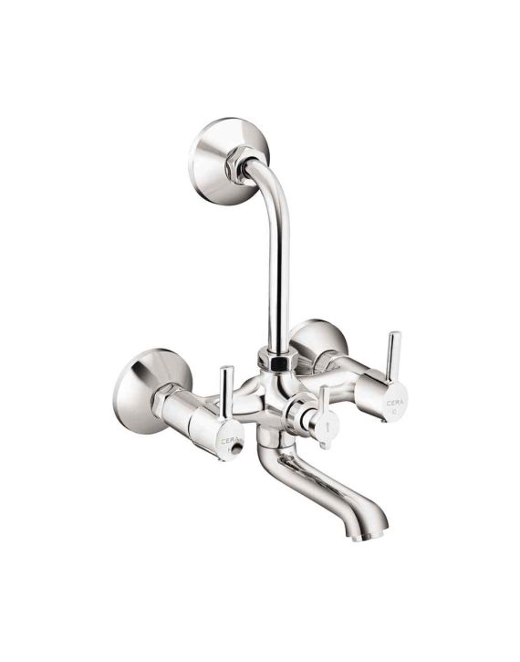 Cera Ripple Wall Mixer with Bend Pipe for Overhead Shower-F1017402